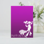 Tango Classic Dance Paarse Lavendel Ombre Kaart (Staand voorkant)
