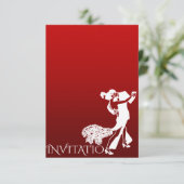 Tango Classic Dance Personalized Red Wine Field Kaart (Staand voorkant)