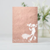 Tango Classic Dance Pink Rose Gold White Kaart (Staand voorkant)