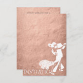 Tango Classic Dance Pink Rose Gold White Kaart (Voorkant / Achterkant)