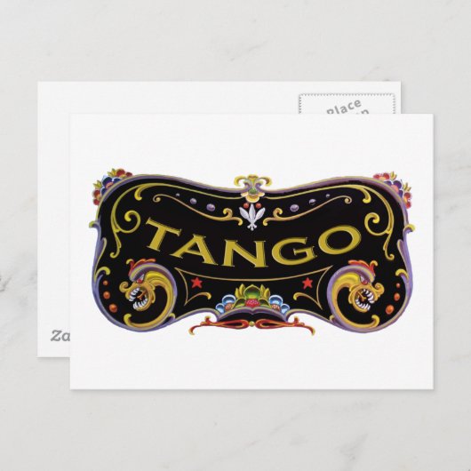 Tango coole design! briefkaart (Voorkant / Achterkant)