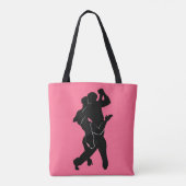Tango Couple Pink Canvas tas - Uw kleuren (Achterkant)