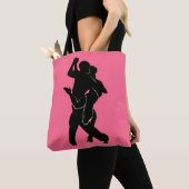 Tango Couple Pink Canvas tas - Uw kleuren (Dichtbij)