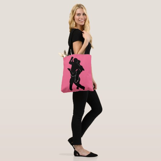 Tango Couple Pink Canvas tas - Uw kleuren (Op model)