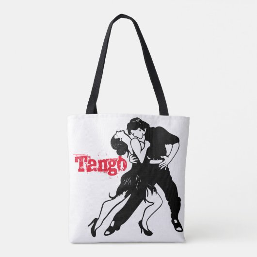 Tango Couple silhouette Tote Bag (Achterkant)