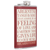 Tango Dance geeft leven aan onze muziek Quote Heupfles (Rechts)