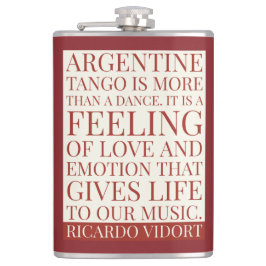 Tango Dance geeft leven aan onze muziek Quote Heupfles