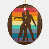Tango Dance Instructor Distress Retro Keramisch Ornament (Links)