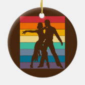 Tango Dance Instructor Distress Retro Keramisch Ornament (Achterkant)