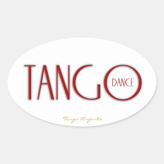 Tango dance ovale sticker