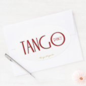 Tango dance ovale sticker (Envelop)