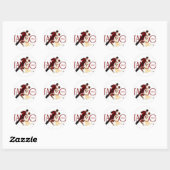 Tango Dance rojo Ronde Sticker (Vel)