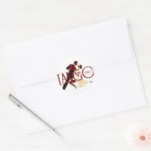 Tango Dance rojo Ronde Sticker (Envelop)