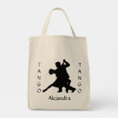 Tango Dance Silhouette Personal Tote Bag (Achterkant)