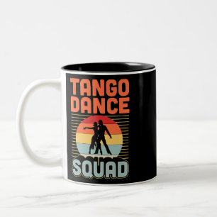 Tango Dance Squad Matching Tango Dance School Grou Tweekleurige Koffiemok