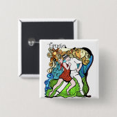 Tango Dance - Twee kleine Tangueros Vierkante Button 5,1 Cm (Voorkant /achterkant)