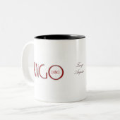 Tango dance tweekleurige koffiemok (Voorkant links)