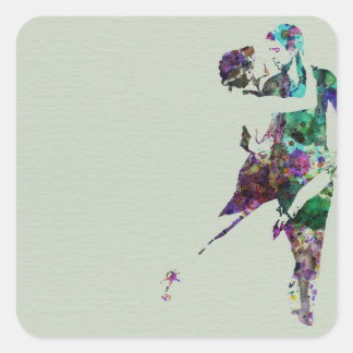 Tango Dance Vierkante Sticker