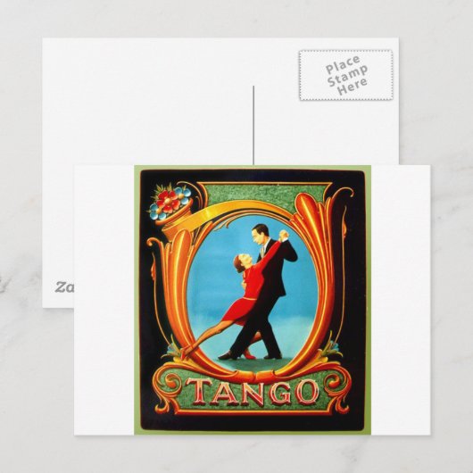 Tango Dancer Briefkaart (Voorkant / Achterkant)
