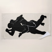 Tango Dancer Couple Beach Towel Custom Colors Strandlaken (Voorkant)