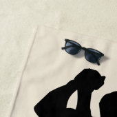 Tango Dancer Couple Beach Towel Custom Colors Strandlaken (In situ)