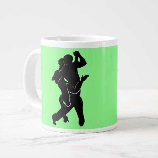 Tango Dancer Couple Mok - Uw kleuren - Tekst (Links)