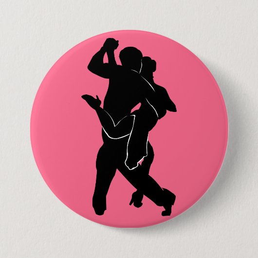 Tango Dancer Couple Pink Button - Uw kleur (Voorkant)
