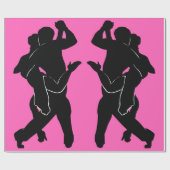 Tango Dancer Pink Wrapping Paper Kies kleur Cadeaupapier (Vlak)