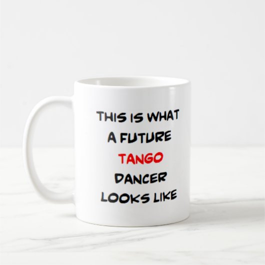 tango dancer , toekomstgerichte koffiemok (Links)