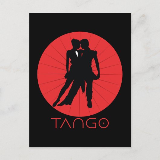Tango Dancers Briefkaart (Voorkant)