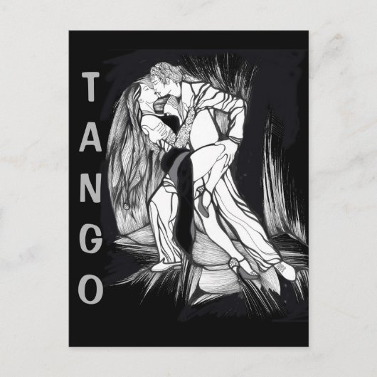 Tango Dancers Briefkaart (Voorkant)