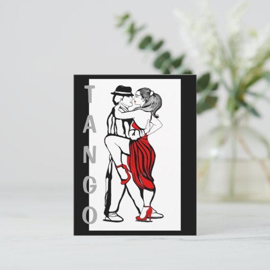 Tango Dancers Briefkaart (Staand voorkant)