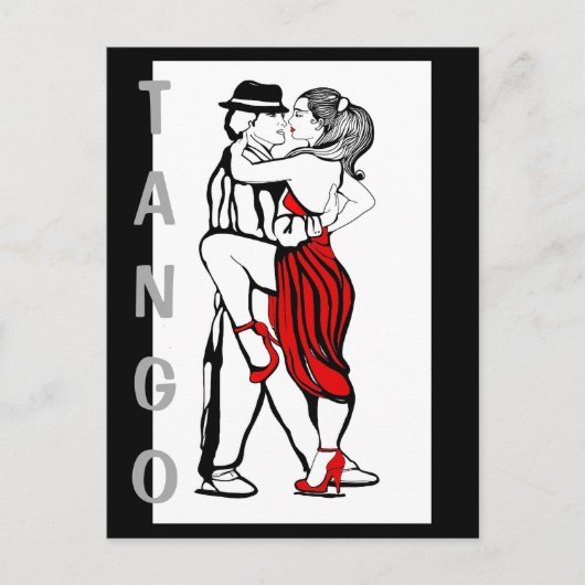 Tango Dancers Briefkaart (Voorkant)