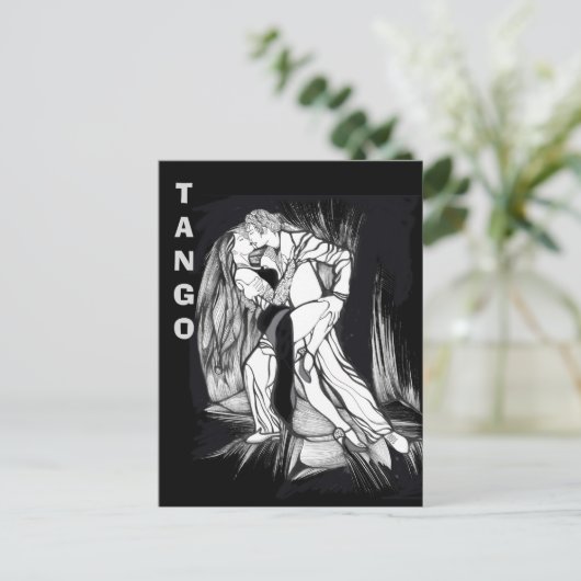 Tango Dancers Briefkaart (Staand voorkant)