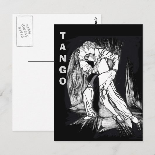 Tango Dancers Briefkaart (Voorkant / Achterkant)