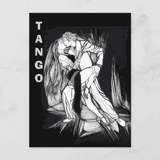 Tango Dancers Briefkaart (Voorkant)