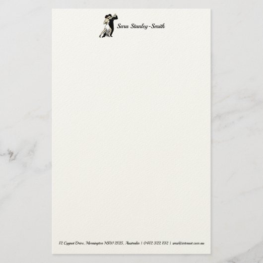 Tango Dancers Briefpapier (Voorkant)