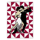Tango Dancers Burgundy en White Geometric (Voorkant)