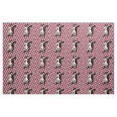 Tango Dancers Burgundy & White Geometric Stof (Fat Quarter)