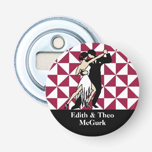 Tango Dancers Button Flesopener (Voorkant)
