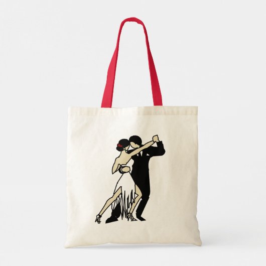 Tango Dancers Canvas tas met Retrostijl (Achterkant)