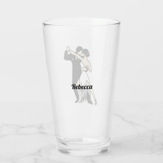 Tango Dancers Glas (Achterkant)