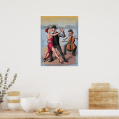 Tango Dancers – Handgetekende kunst Poster (geen t (Keuken)