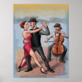 Tango Dancers – Handgetekende kunst Poster (geen t (Voorkant)