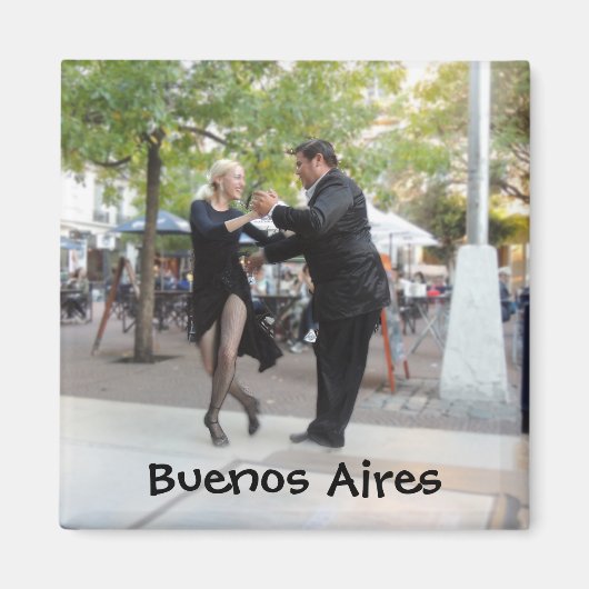 Tango Dancers in Plaza Dorrego Magneet (Voorkant)