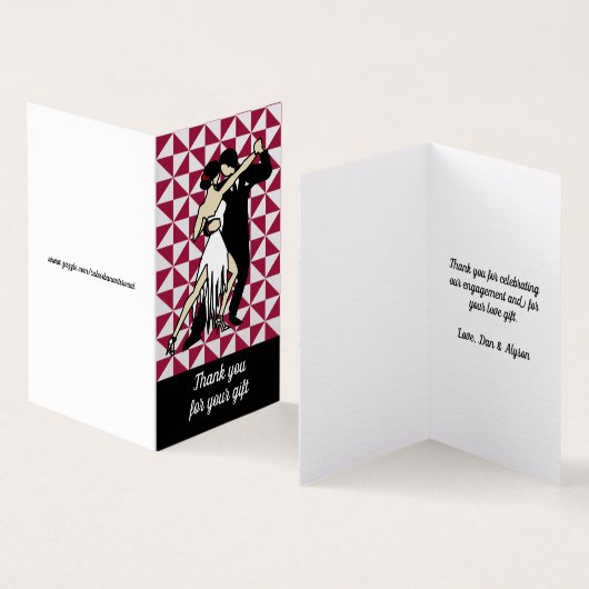 Tango Dancers Kaart (Binnen en buitenkant)