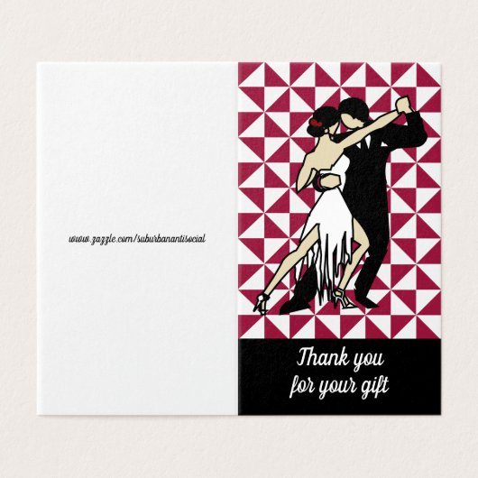 Tango Dancers Kaart (Buitenkant ongevouwen)