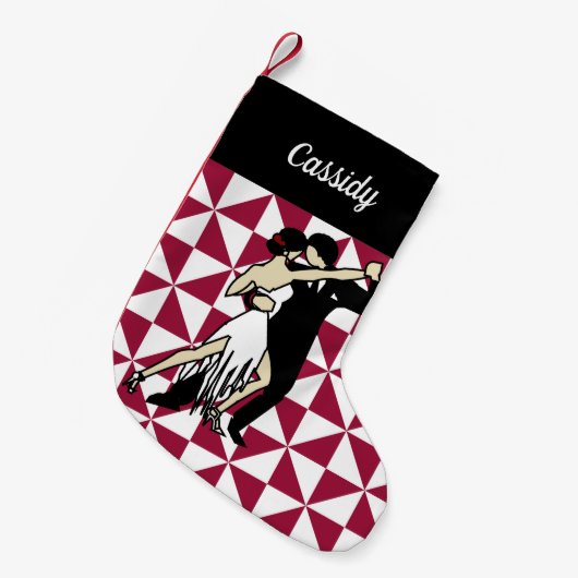 Tango Dancers Kleine Kerstsok (Voorkant (Hangend))