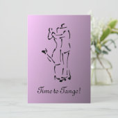 Tango Dancers met  slogan Kaart (Staand voorkant)