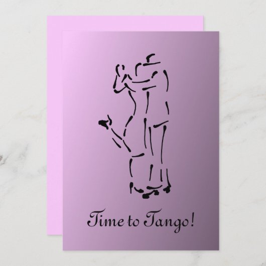 Tango Dancers met  slogan Kaart (Voorkant / Achterkant)
